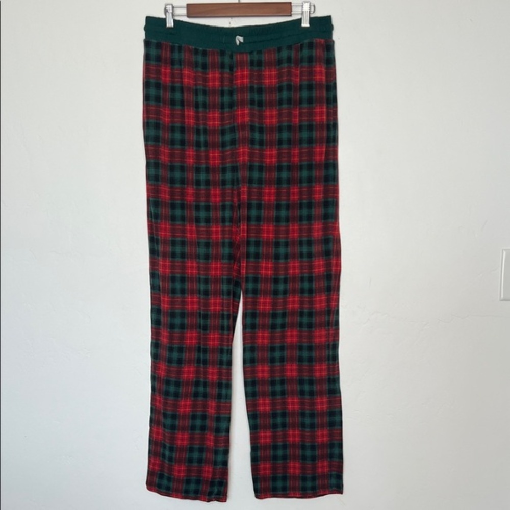 Little‎ Sleepies Bamboo Pajama Pants Men XL Red Green Plaid Lounge Sleepwear